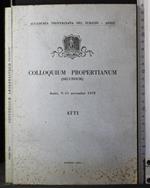 Atti. Colloquium Propertianum (Secundum)