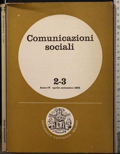 Comunicazioni Sociali. N 2-3/ Aprile-Settembre 1982 - copertina