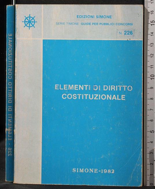 Elementi di Diritto Costituzionale - copertina