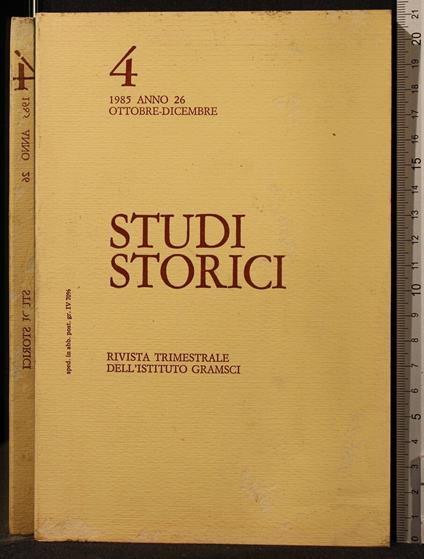 Studi Storici. Ottobre-Dicembre 1985 - copertina