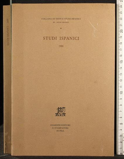 Studi Ispanici 1986 - copertina