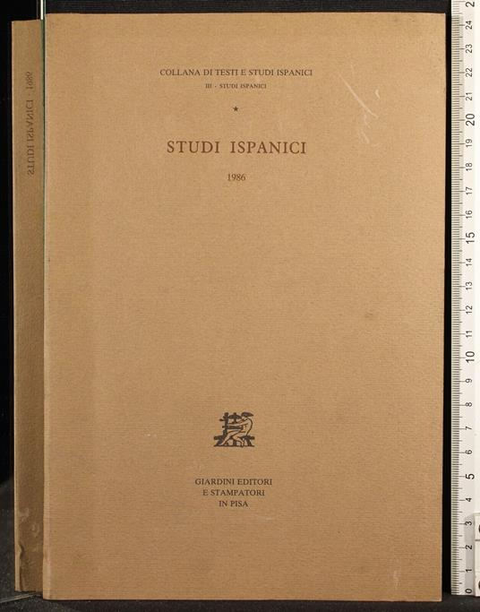 Studi Ispanici 1986 - copertina