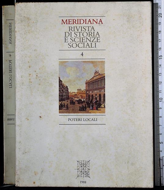 Meridiana rivista di storia e scienze sociali. Poteri locali 4 - copertina