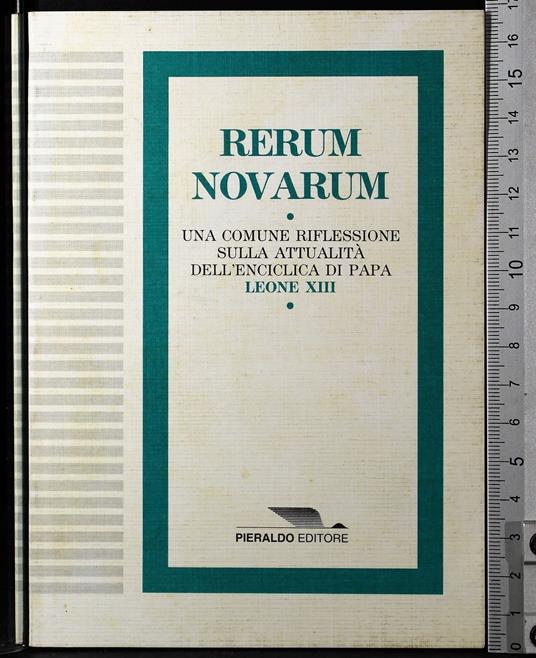 Rerum novarum. Riflessione enciclica di Papa Leone XIII - copertina