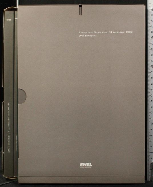Relazione e bilancio, dati statistici 1992 - copertina