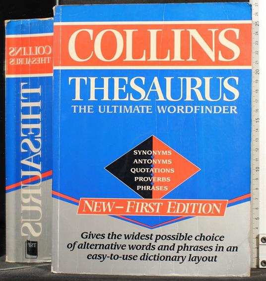 Collins Thesaurus. Synonyms, Antonyms, Quotations. - copertina