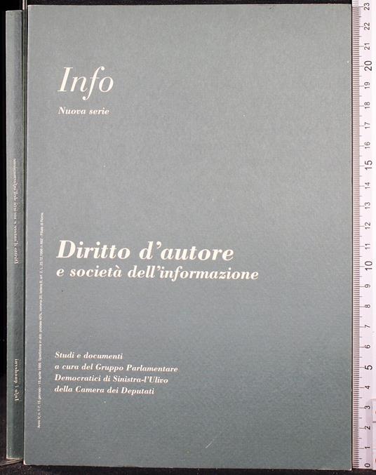 Diritto d'autore e società dell'informazione - copertina