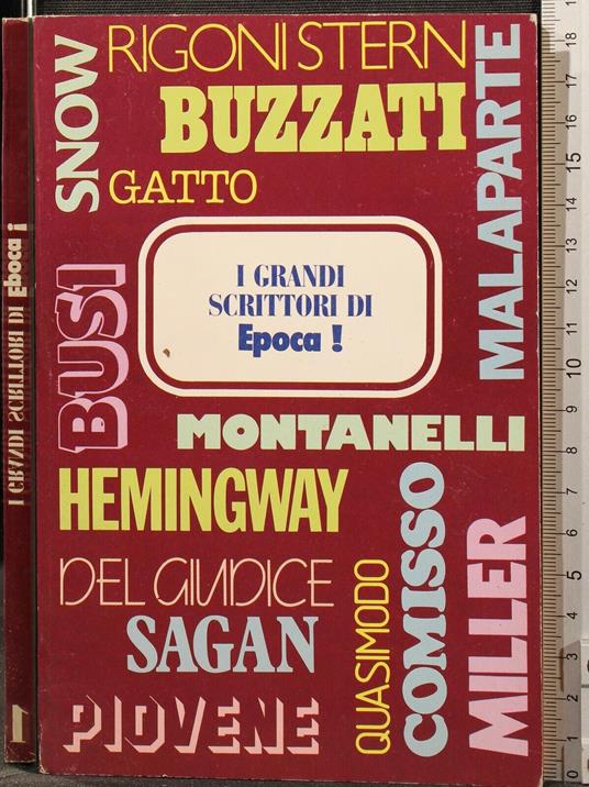 I Grandi Scrittori di Epoca! Vol 1 - copertina