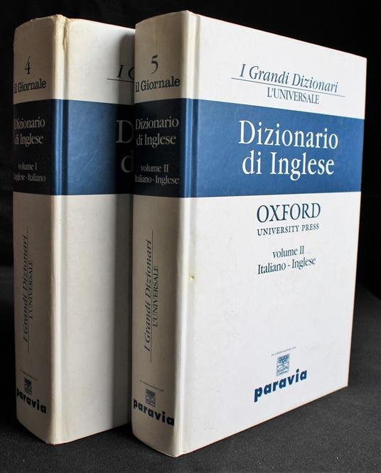 Dizionario di inglese Inglese-italiano italiano-inglese 2 vol - copertina