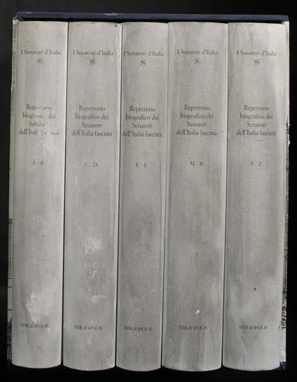 Repertorio biografico senatori dell'Italia Fascista. 5 vol - copertina