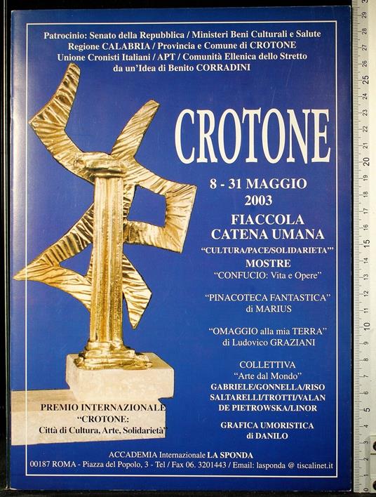 Crotone 8-31 Maggio 2003 - copertina