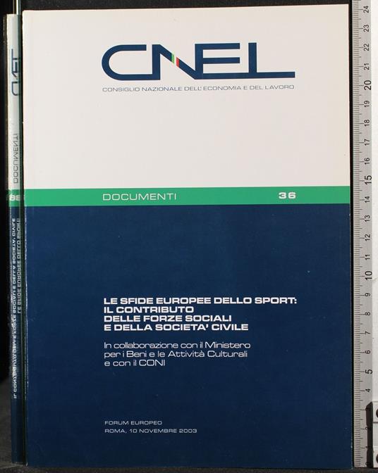 Le sfide Europee dello sport: Il contributo delle forze sociali. - copertina