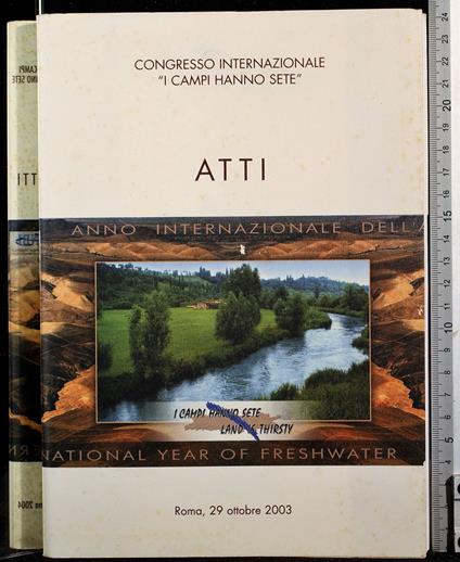 Congressi i campi hanno sete. Atti - copertina