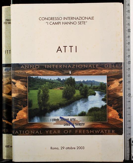 Congressi i campi hanno sete. Atti - copertina