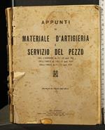 Appunti di Materiale D'Artiglieria e Servizio Del Pezzo