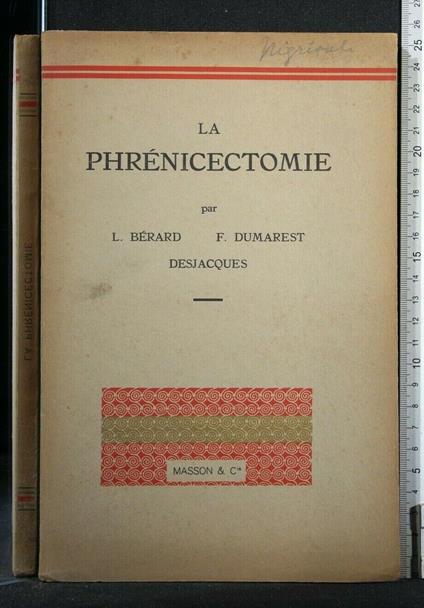 La Phrenicectomie - copertina