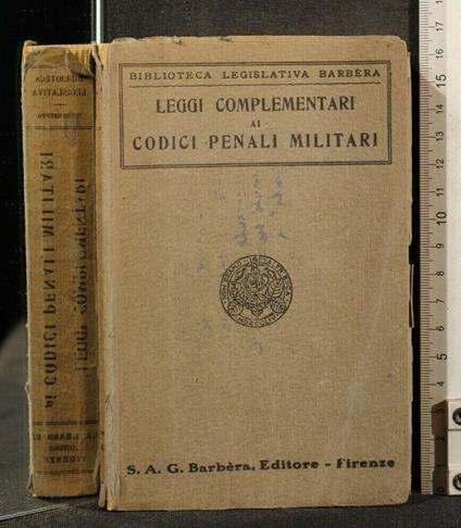 Leggi Complementari Ai Codici Penali Militari - copertina
