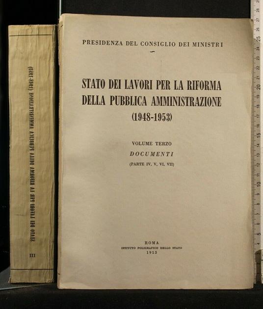 Stato Dei Lavori per La Riforma Della Pubblica Amministrazione - copertina