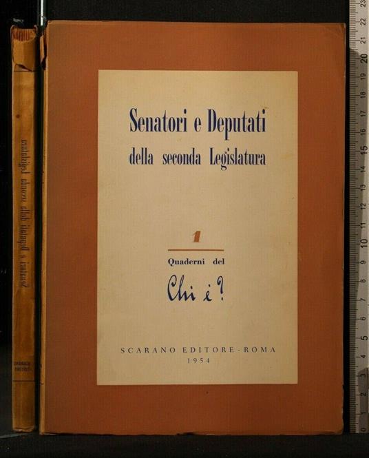 Senatori e Deputati Delle Seconda Legislatura - copertina