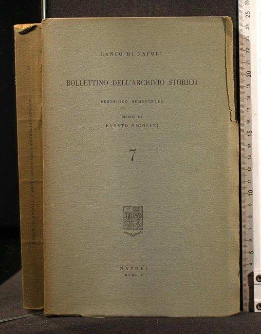 Bollettino Dell'Archivio Storico 7 Banco di Napoli - copertina
