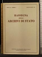 Rassegna Degli Archivi di Stato N2 Maggio/Agosto 1961