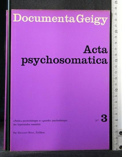 Documenta Geigy Acta Psychosomatica N. 3 - copertina
