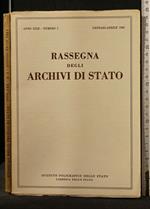 Rassegna Degli Archivi di Stato N1 Gennaio/Aprile 1962