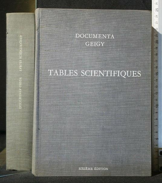 Tables Scientifiques - copertina
