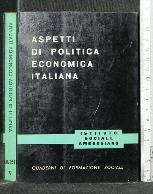 Aspetti di Politica Economica Italiana - copertina