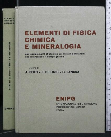 Elementi di Fisica Chimica e Mineralogia - copertina