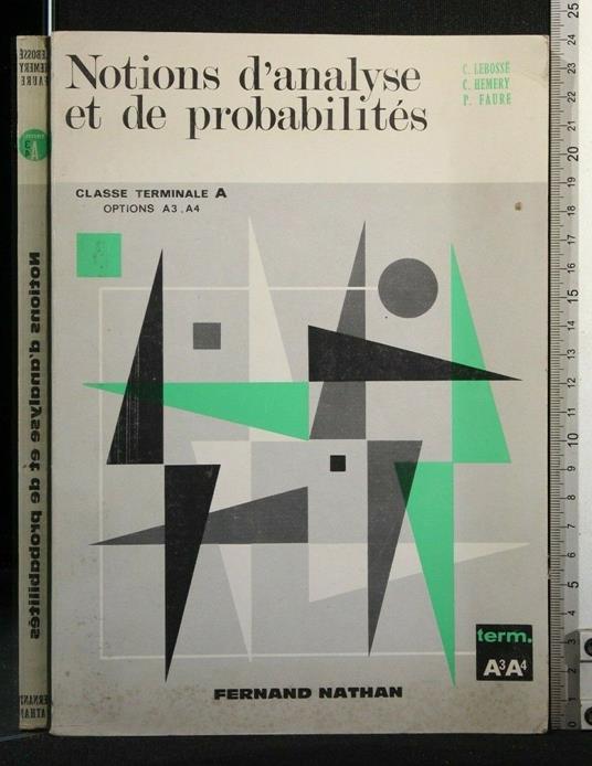 Notions D'Analyse Et De Probabilites - copertina