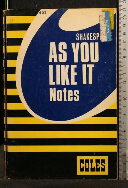 Shakespeare As You Like It Notes - copertina