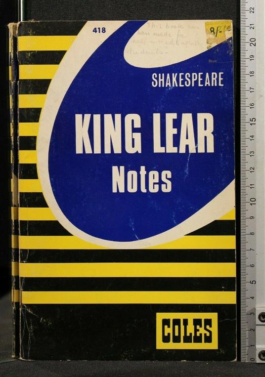 Shakespeare King Lear Notes - copertina