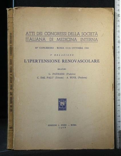 Atti Dei Congressi Della Società Italiana. L'Ipertensione - copertina