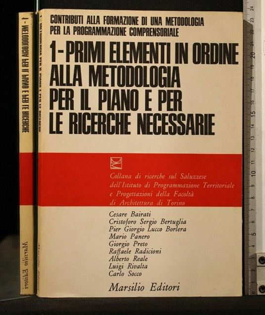 1-Primi Elementi in Ordine Alla Metodologia per Il Piano e Per - copertina