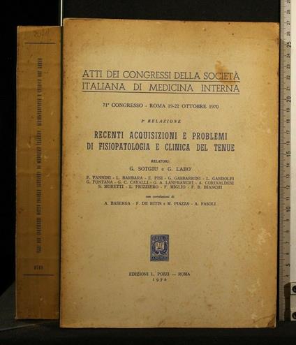 Atti Dei Congressi Della Società Italiana di Medicina Interna - copertina