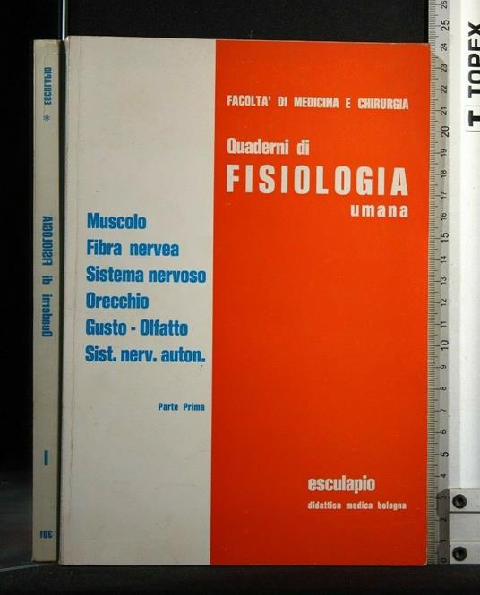 Quaderni di Fisiologia Umana Vol. 1 Parte 1-2 - copertina