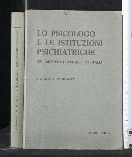 Lo Psicologo e Le Istituzioni Psichiatriche - copertina
