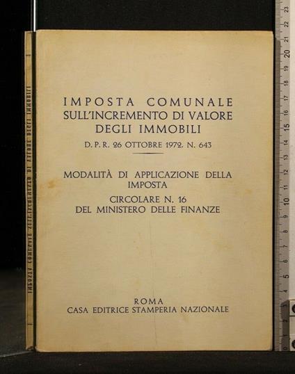 Imposta Comunale Sull'Incremmento di Valore Degli Immobili - copertina