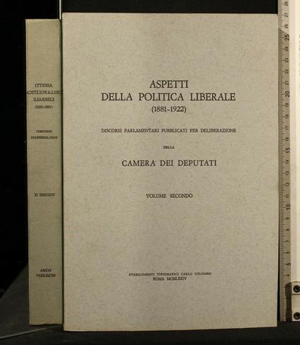 Aspetti Della Politica Liberale (1881-1922) Vol 2 - copertina