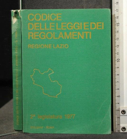 Codice Delle Leggi Dei Regolamenti Regione Lazio - copertina