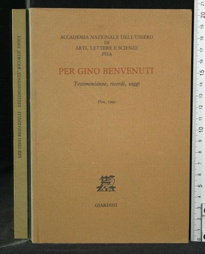 Per Gino Benvenuti - copertina