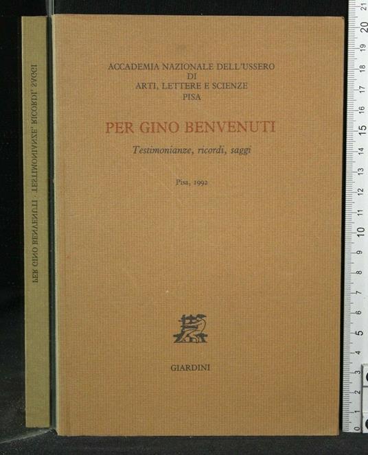 Per Gino Benvenuti - copertina