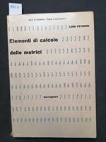 Petrone - Elementi Di Calcolo Delle Matrici 1960 Boringhieri Statistica