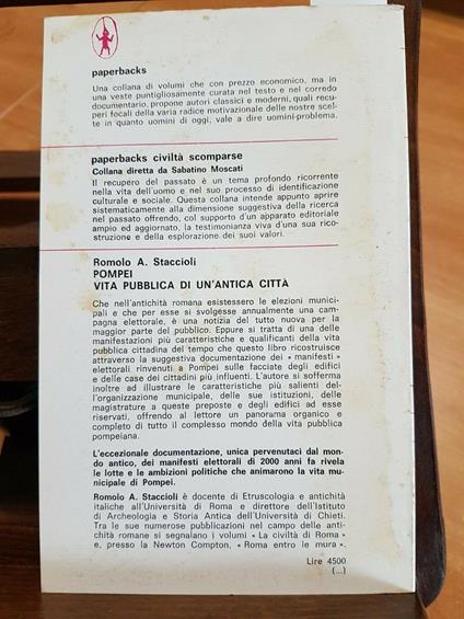Romolo Staccioli - Pompei Vita Pubblica Di Un'Antica Città - 1979 Newton - Romolo A. Staccioli - copertina