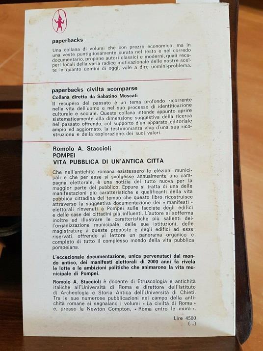 Romolo Staccioli - Pompei Vita Pubblica Di Un'Antica Città - 1979 Newton - Romolo A. Staccioli - copertina