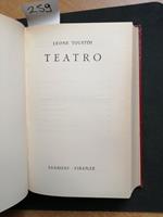 Leone Tolstoi - Teatro - Sansoni - 1961 -