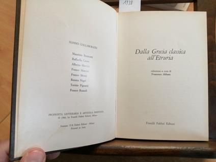 Elite Storia Universale Dell'Arte 4 Dalla Grecia Classica All'Etruria 1966 - Francesco Abbate - copertina