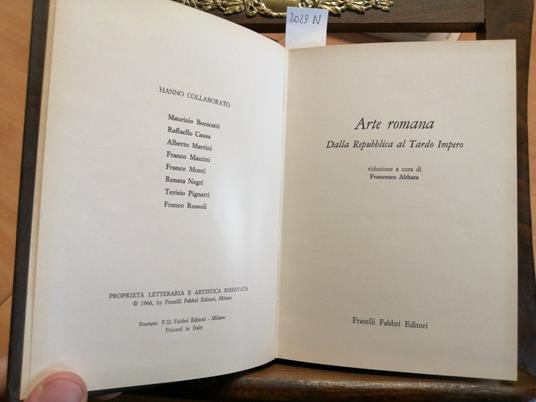 Elite Storia Universale Dell'Arte 5 Arte Romana Dalla Repubblica Al Tardo( - Francesco Abbate - copertina