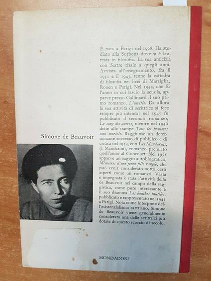 Simone De Beauvoir - I Mandarini - 1Ed. Il Bosco Mondadori 1961 - - Simone de Beauvoir - copertina